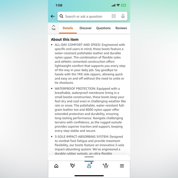 Black motorcycle boots - Picture 5 of 6